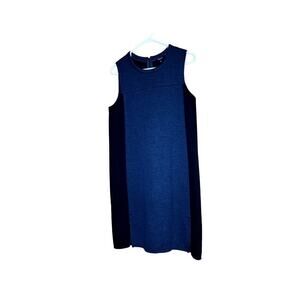 Madewell size medium dress black & blue colorblock minimalist classic core
